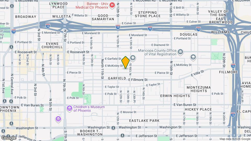 1230 E Pierce St Map and Location Details