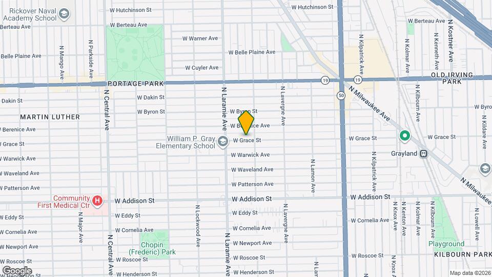 5114 W Grace St, Unit Garden apartment Mapa y Detalles de la Ubicación