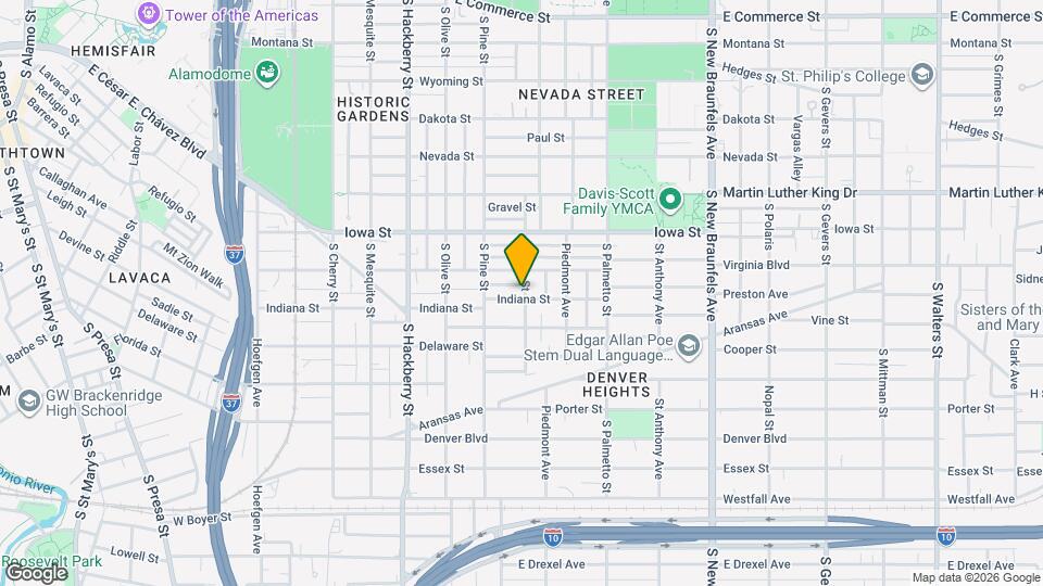 835 Indiana St Map and Location Details