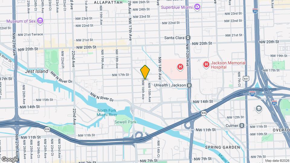 1621 NW 16th Ave Map and Location Details