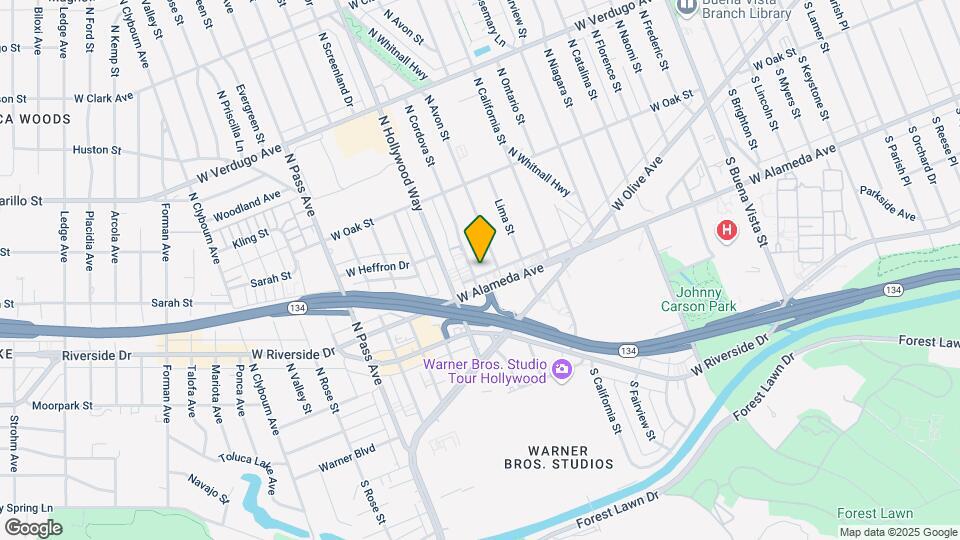 214 N Cordova St Map and Location Details