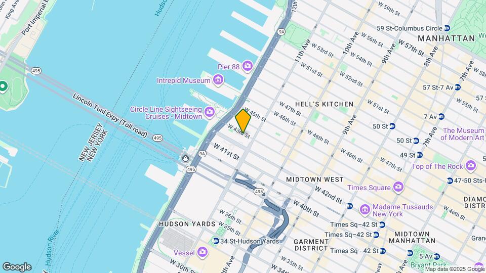 605 W 42nd St Map and Location Details