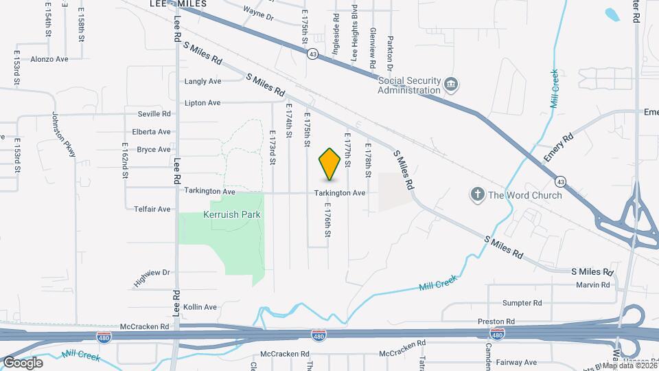 17601 Tarkington Ave Map and Location Details