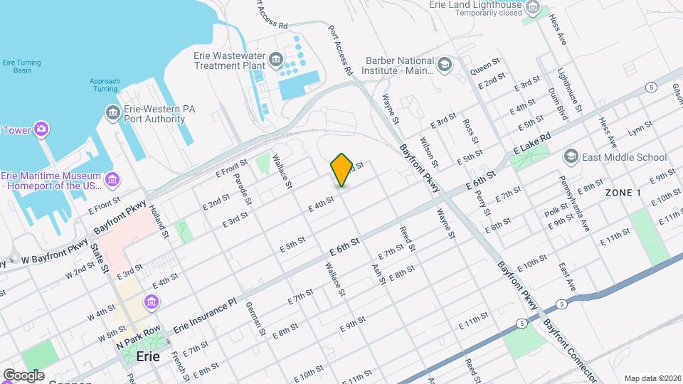 331 Ash St Map and Location Details