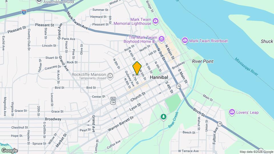 616 Center St Map and Location Details