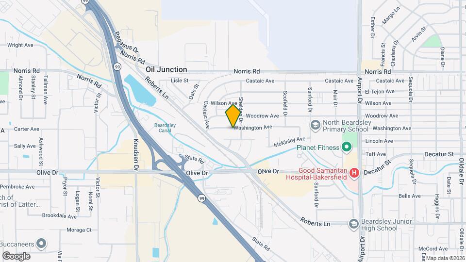 1305-1305 1/2 Washington Ave Map and Location Details