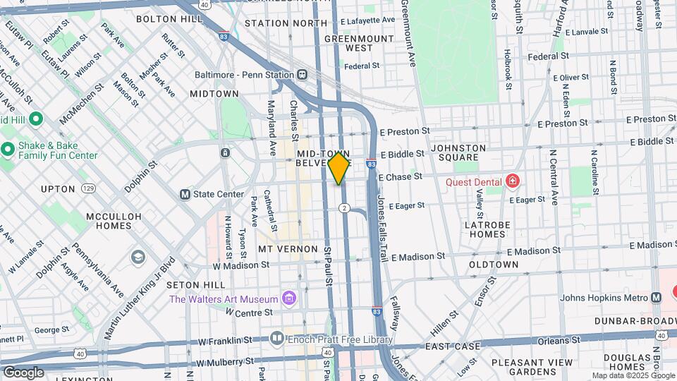 1032 N Calvert St, Unit Apt 2 Map and Location Details