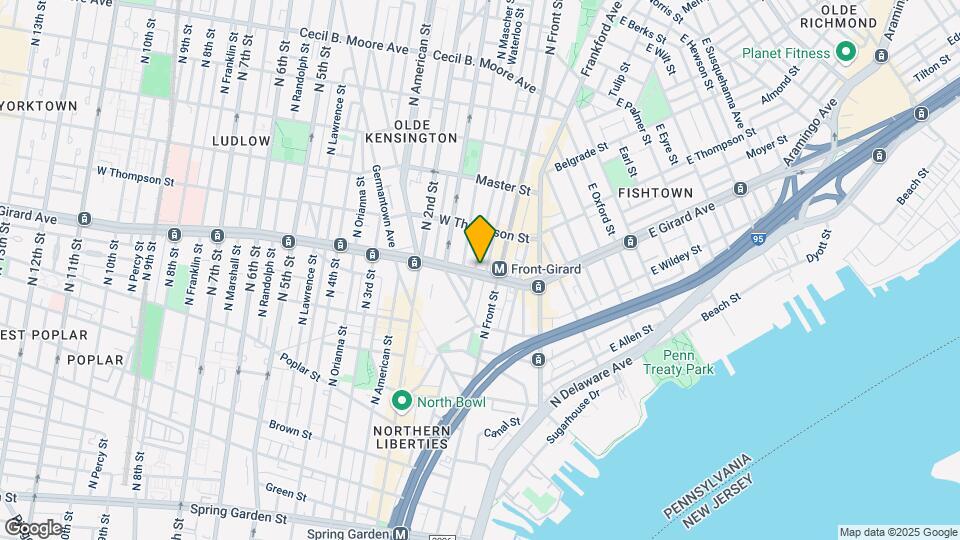 125 W Girard Ave Mapa y Detalles de la Ubicación