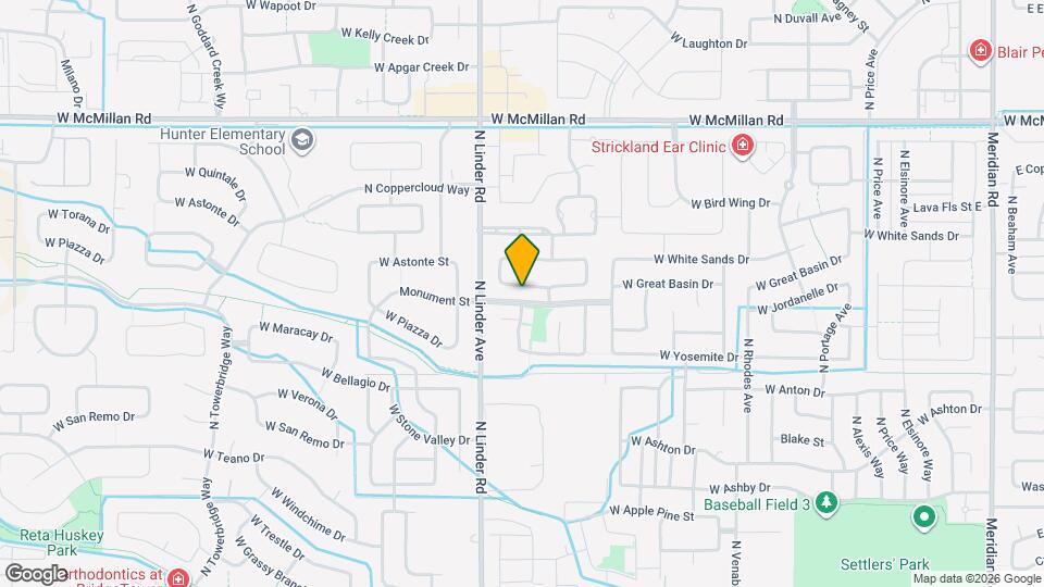 1427 W Great Basin Dr Map and Location Details