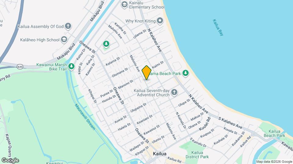 526 Maluniu Ave Map and Location Details