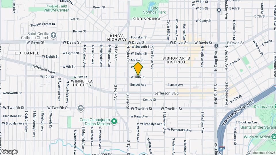 808 W 10th St Map and Location Details