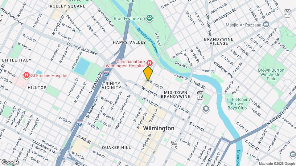 1222 Washington St Map and Location Details
