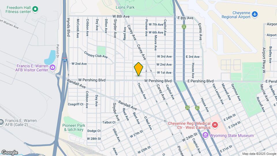 422 W Pershing Blvd Map and Location Details