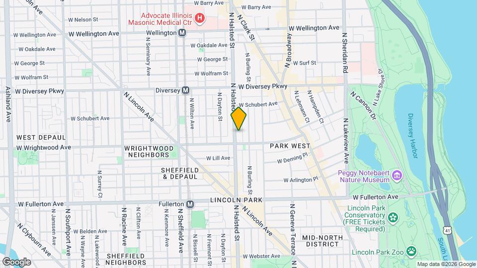 2418 N Halsted St Mapa y Detalles de la Ubicación