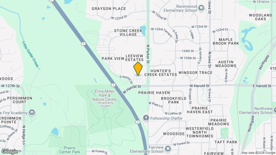 21652 W 126th Terrace Map and Location Details