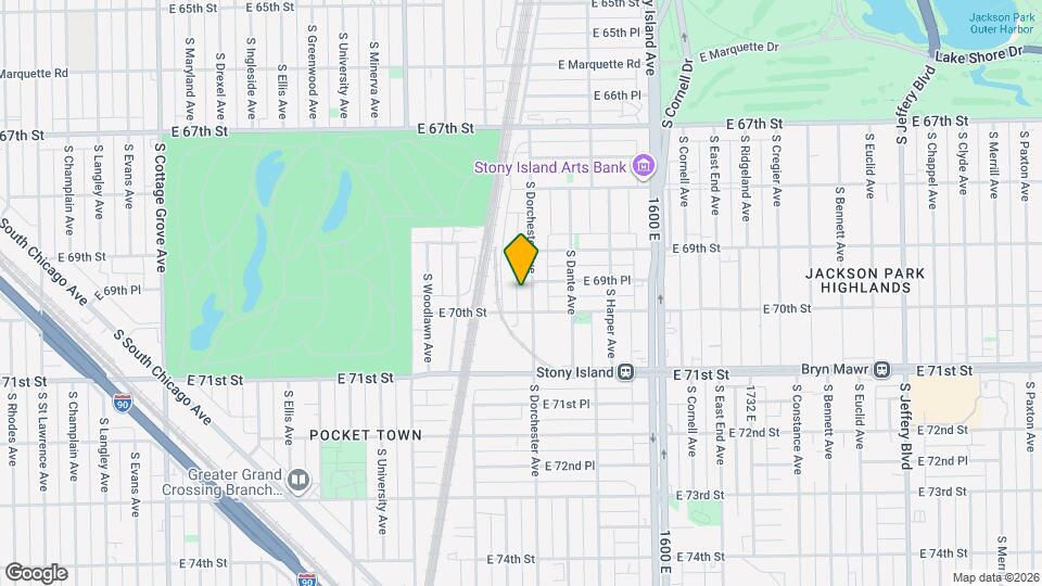 6948 S Dorchester Ave, Unit UNIT 2 Map and Location Details