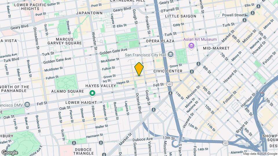450 Hayes St-Unit -2G Map and Location Details
