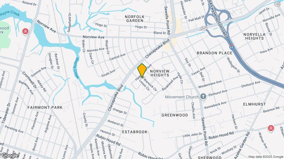 3625 S Warwick Cir Map and Location Details