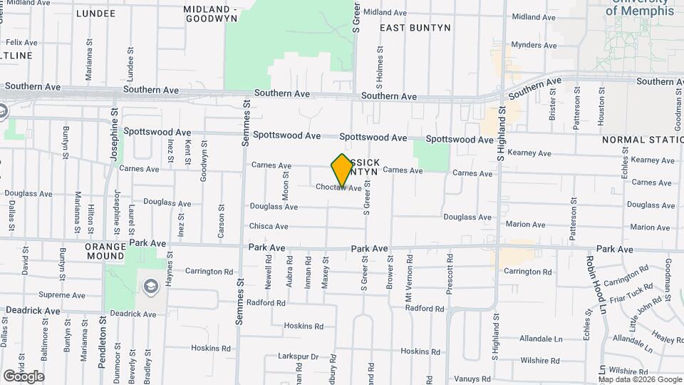 3209 Choctaw Ave Map and Location Details