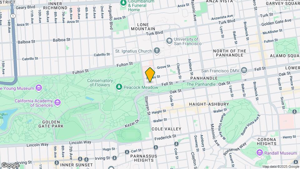 2150 Fell St Mapa y Detalles de la Ubicación