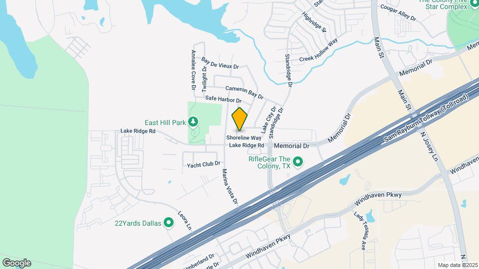 2825 Shoreline Way Map and Location Details