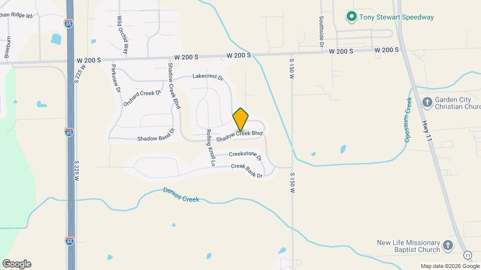 2027 Shadow Creek Blvd Map and Location Details