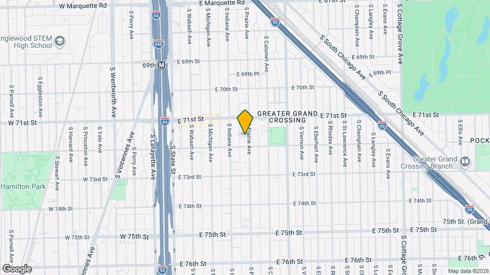 7138 S Prairie Ave Map and Location Details