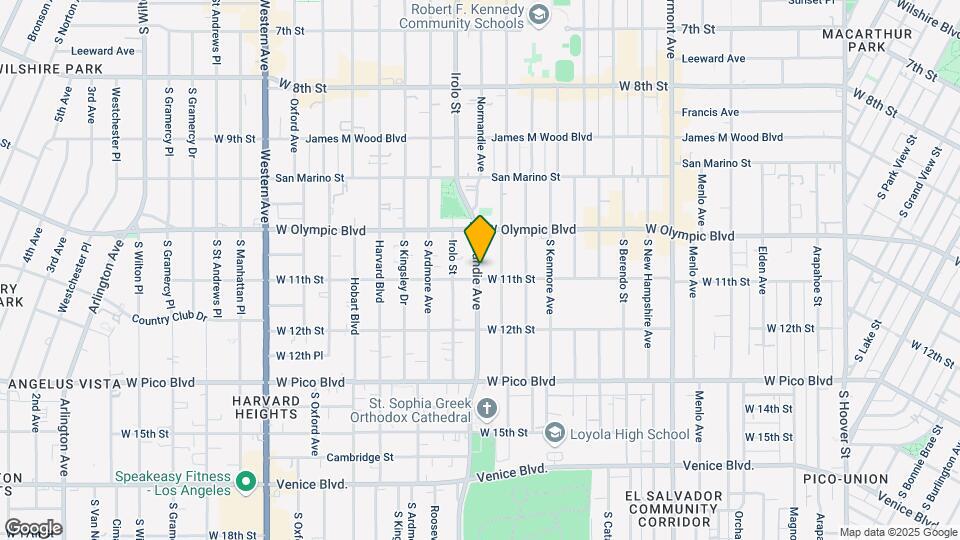 1054 Normandie Ave Map and Location Details