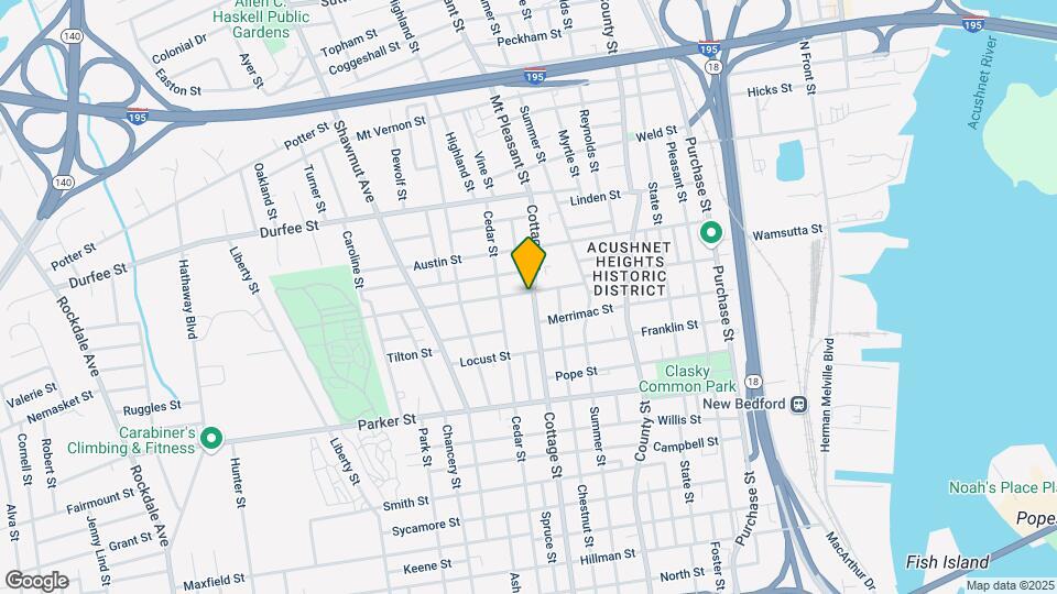 599 Cottage St Map and Location Details