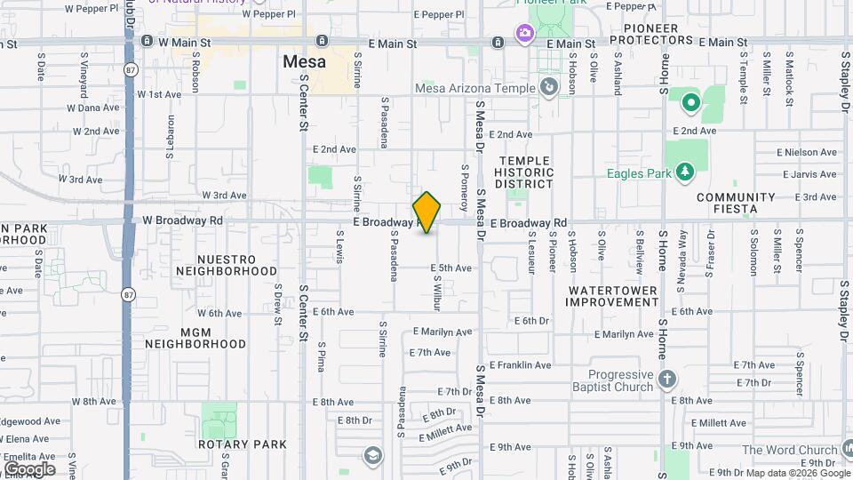 422 S Wilbur Map and Location Details