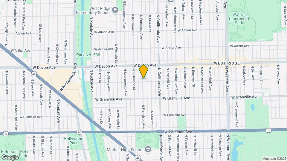 6305 N Francisco Ave Map and Location Details