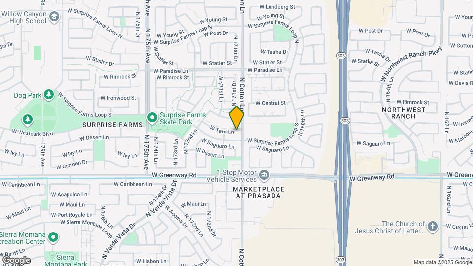 15801 N 171st Dr Mapa y Detalles de la Ubicación