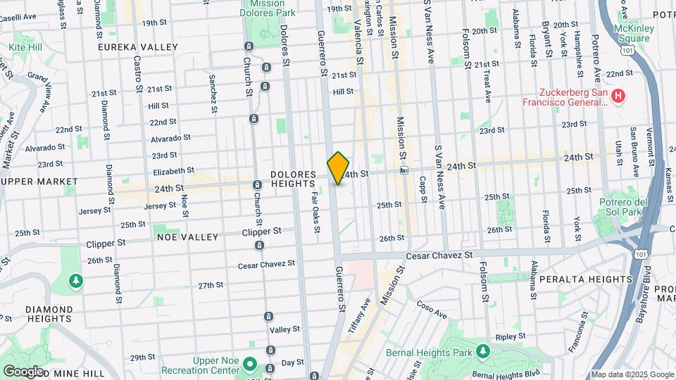 1245 Guerrero St Map and Location Details