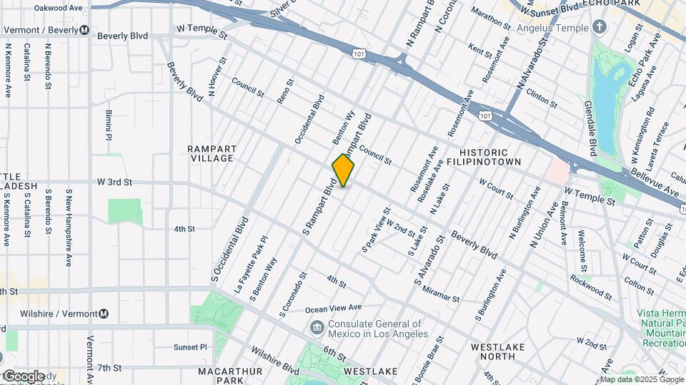 121 S Coronado St, Unit 121 Map and Location Details