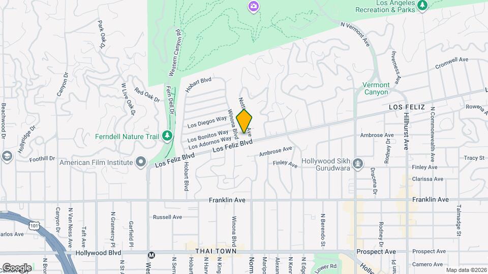 5115 Los Feliz Blvd Map and Location Details