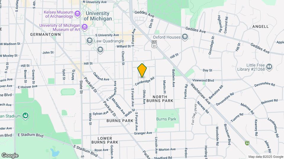 1323 Cambridge Rd Map and Location Details