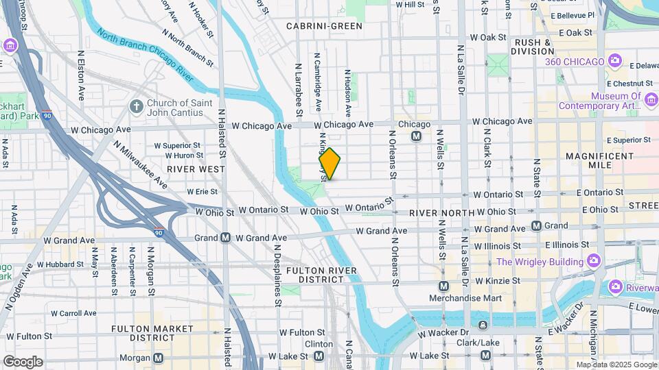 653 N Kingsbury St Map and Location Details