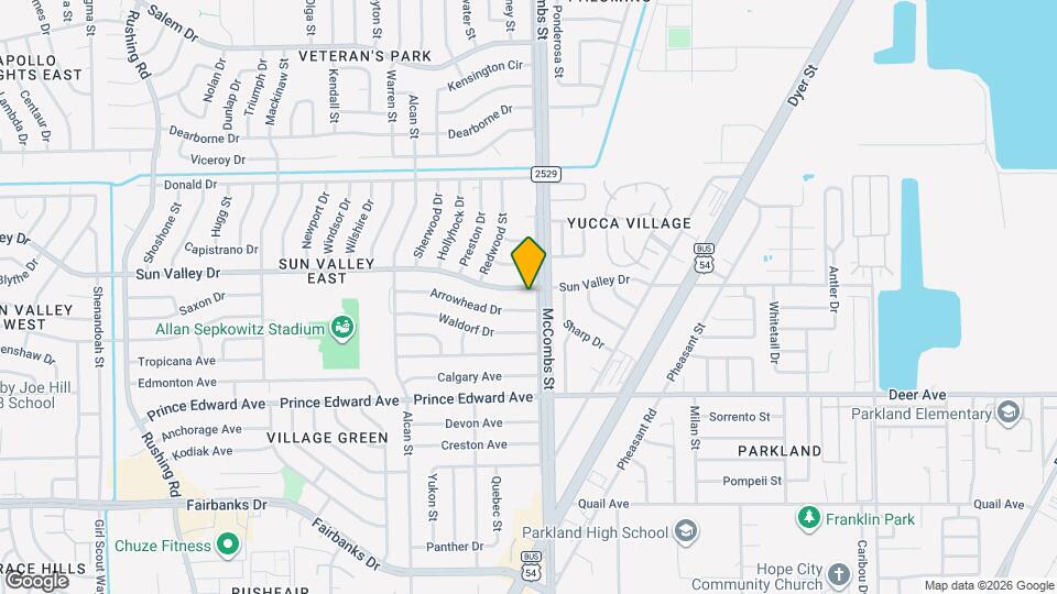 5736 Sun Valley Dr Map and Location Details