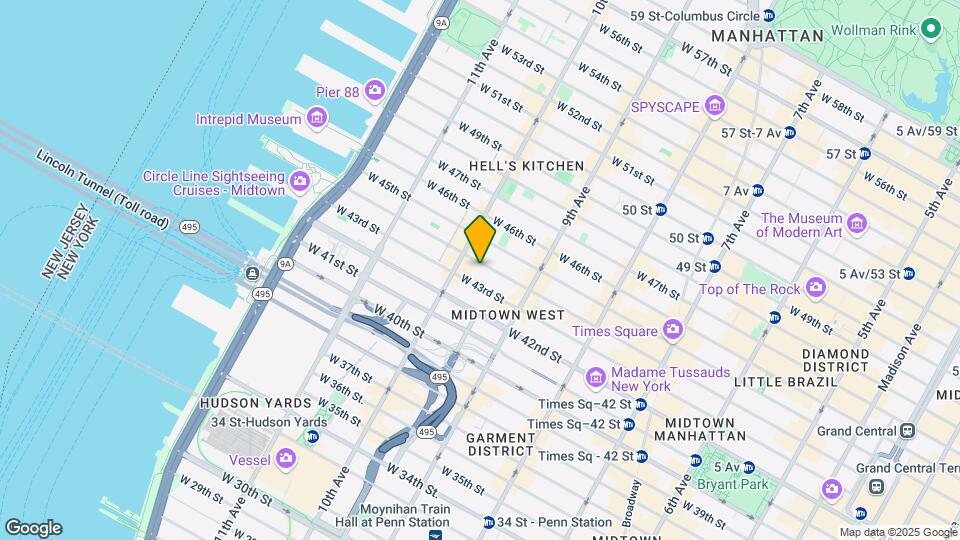 450 W 44th St Mapa y Detalles de la Ubicación