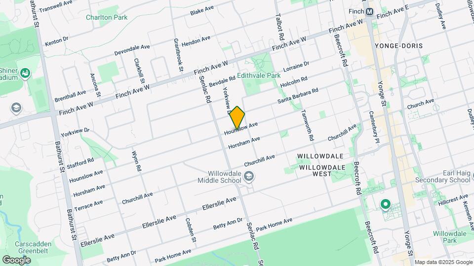 275 Hounslow Ave Map and Location Details