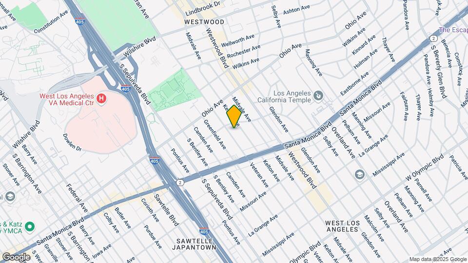 1624 Veteran Ave Mapa y Detalles de la Ubicación