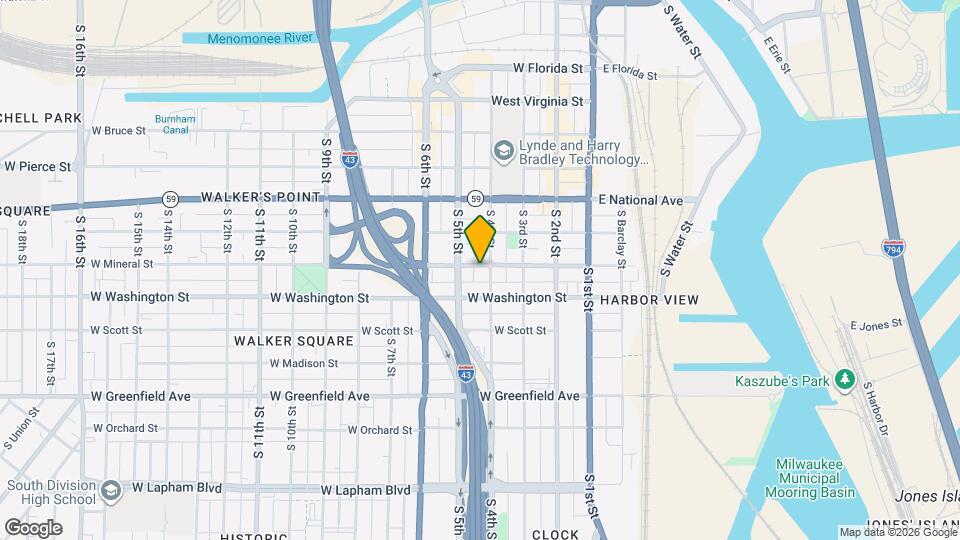 413 W Mineral St Map and Location Details