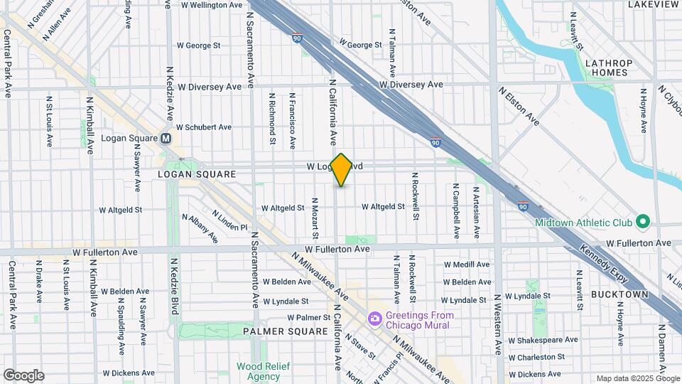 2521 N California Ave Mapa y Detalles de la Ubicación