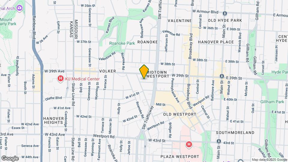 834 W 39th Ter Map and Location Details