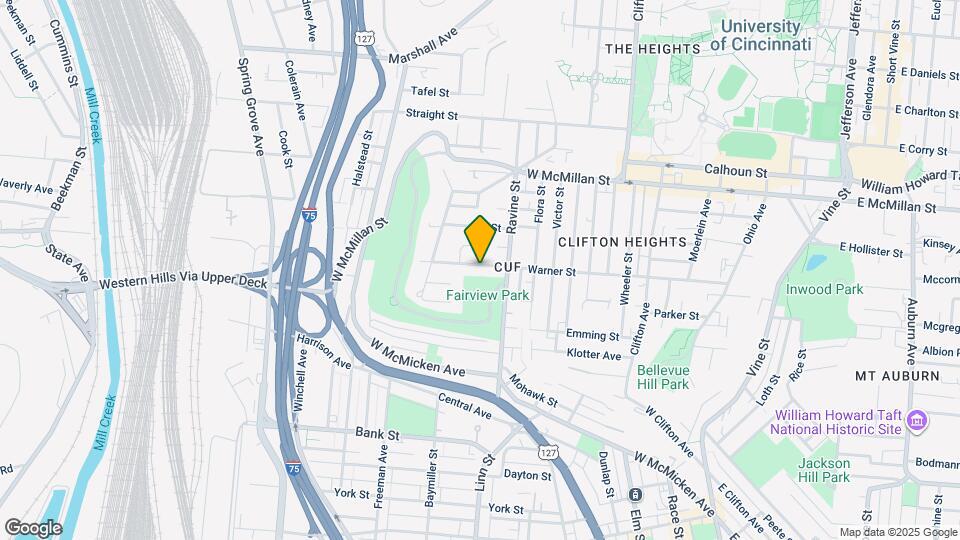 425 Warner St Map and Location Details