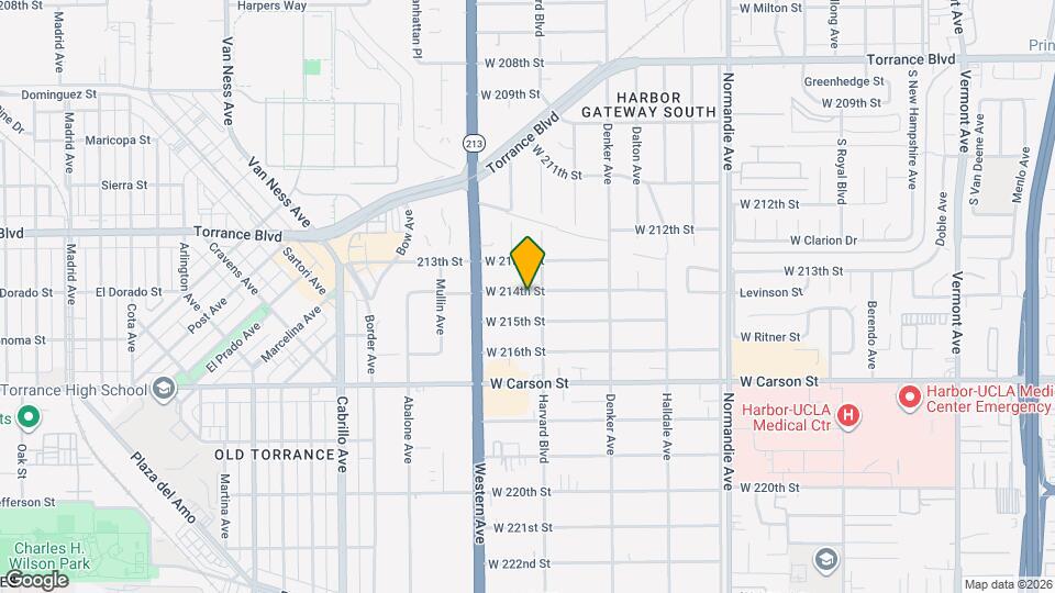 1614 W 214th St Map and Location Details