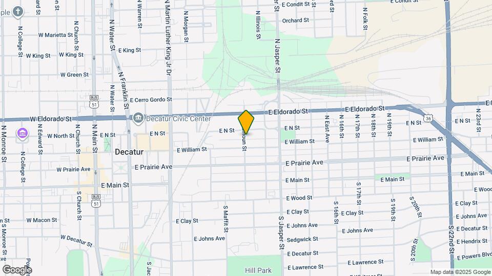 340 N Calhoun St Map and Location Details