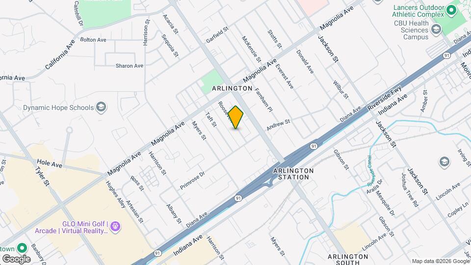 3660 Roosevelt St, Unit B Map and Location Details