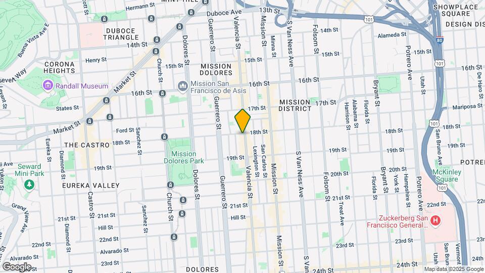 700-712 Valencia St Mapa y Detalles de la Ubicación