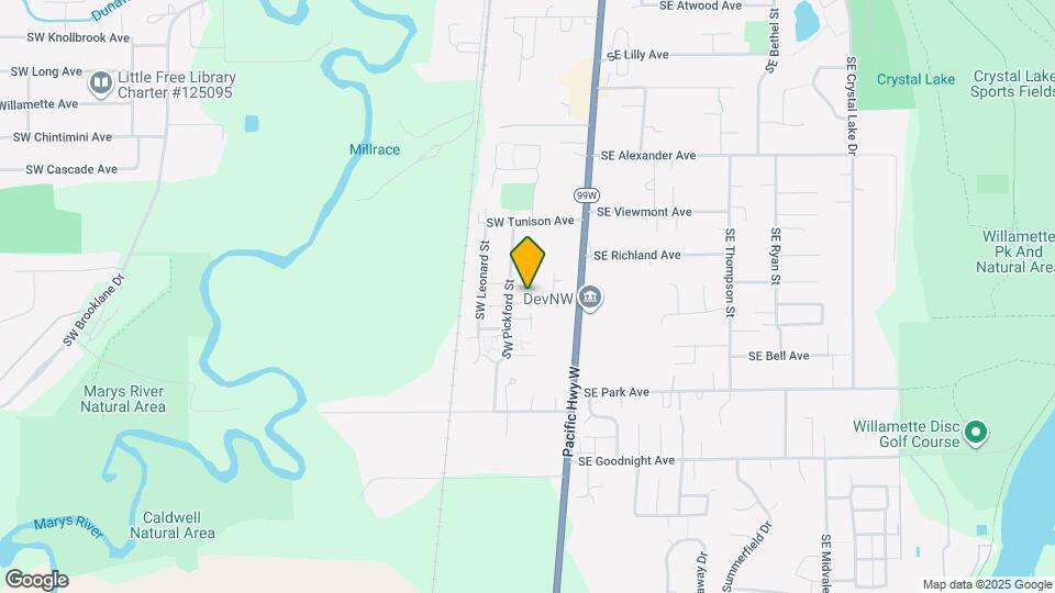 2519 SW Pickford St Map and Location Details